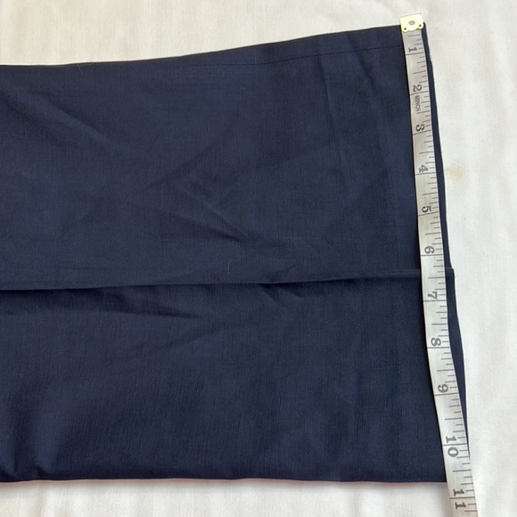 Talbots Pants Womens Size 16 Navy Blue Linen Blend Mid Rise Wide Leg trousers - Picture 10 of 11